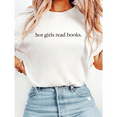 thumbnail image 1 of Confident Girls Love to Read Print Tshirts Book Lover Graphic Tees Smart is Sexy Gift For Her Short Sleeve Casual Tops Cotton Tops for Daily Outfits White,XL, 1 of 6