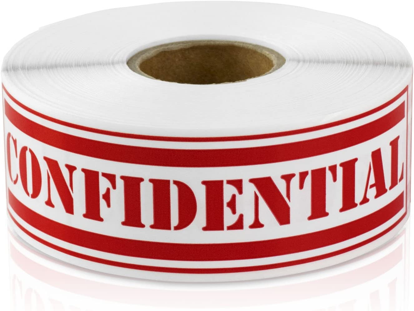 Confidential  (4 x 1 inch, Red - 300 ) Confidential Stickers for Special Handling , Top Secret Mail - Strong Permanent Self-Adhesive