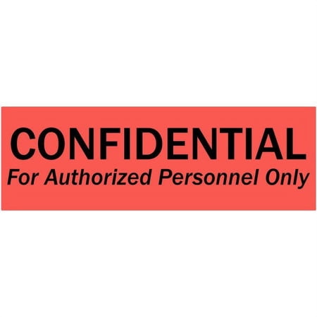 Confidential For Authorized Personnel Only Labels