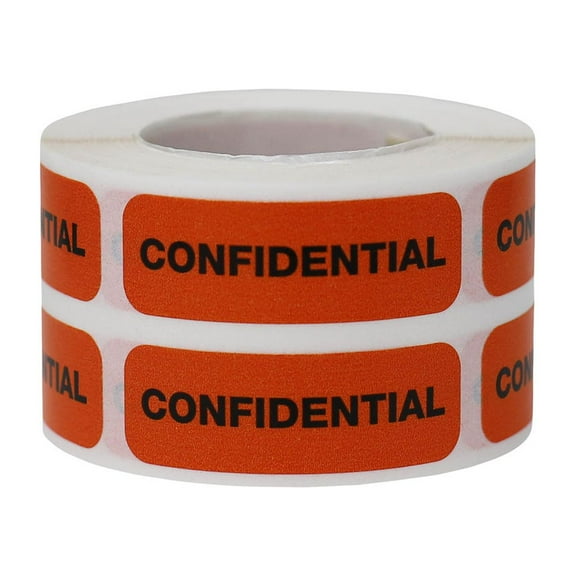 Confidential Healthcare Warning Labels | 0.5 x 1.5" Rectangle - 500 Pack