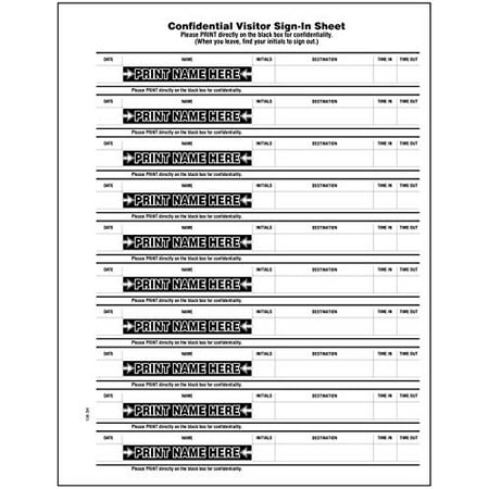 Confidential Visitor Sign-In Book for "Healthcare" 500/Book, Min. 5 Book Purchase