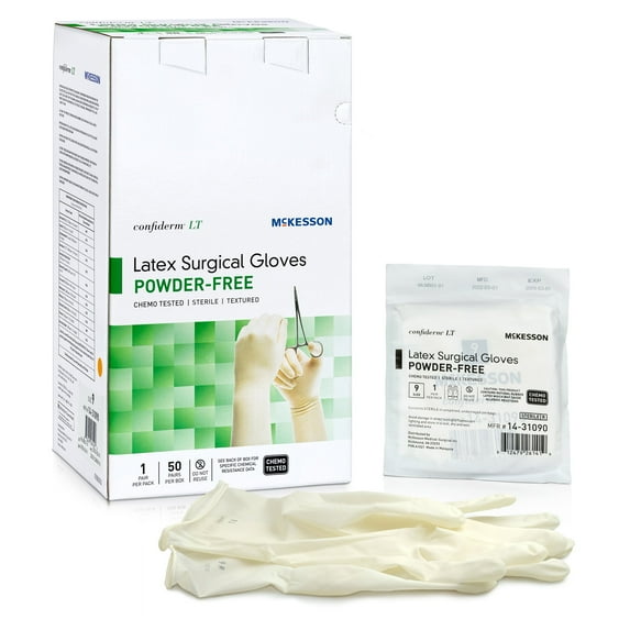 Confiderm LT Sterile Latex Surgical Glove Standard Cuff Length SIZE 9 14-31090 200 per Case