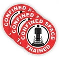 thumbnail image 1 of Confined Space Trained Hard Hat Sticker / Helmet Decal Label Lunch Tool Box | Size: 2" Diameter | Set of 3 Stickers!, 1 of 3
