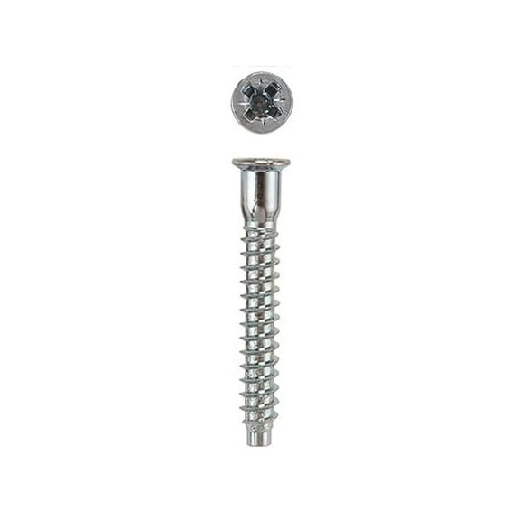 Confirmat Screws 5mm x 40mm - 100pc Pozi-Flat Head Zinc - for Melamine, MDF & Particle Board - Cabinet & Box Construction