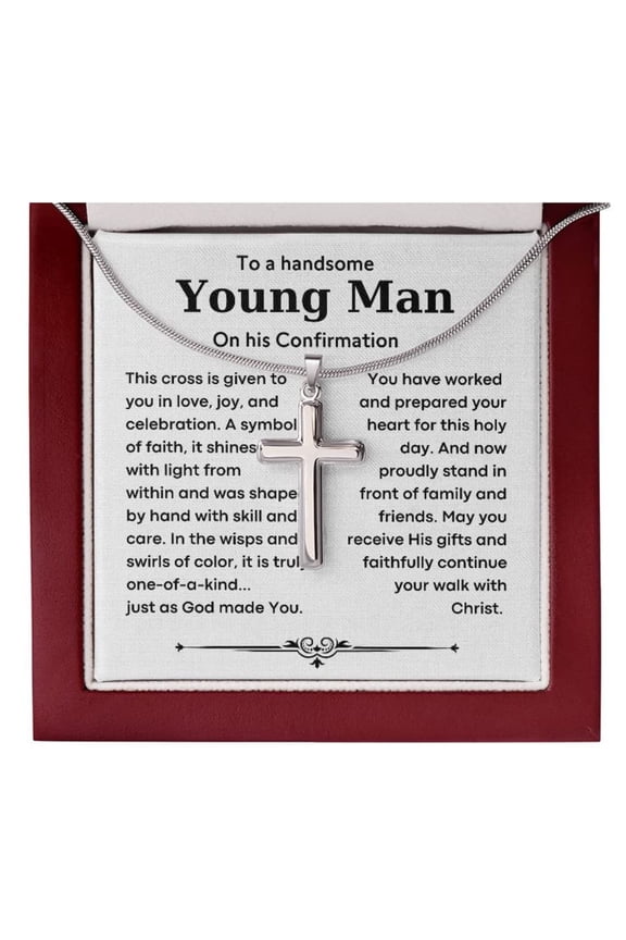 Confirmation Cross Necklace White Theme, Multi Cross Necklace