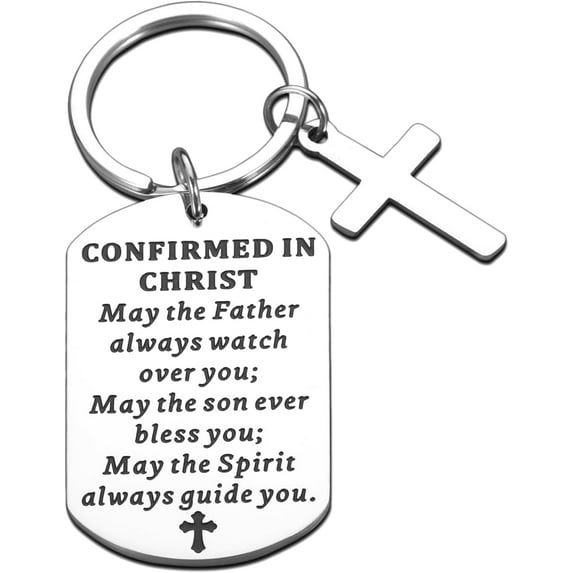 Confirmation Gift for Teen Boys-Confirmation Deraction Gifts for Girls Catholic Confirmation Gifts Baptism Keychain for Women Men Bible Accessories for Friend Christmas Stocking Stuffers for Her Him