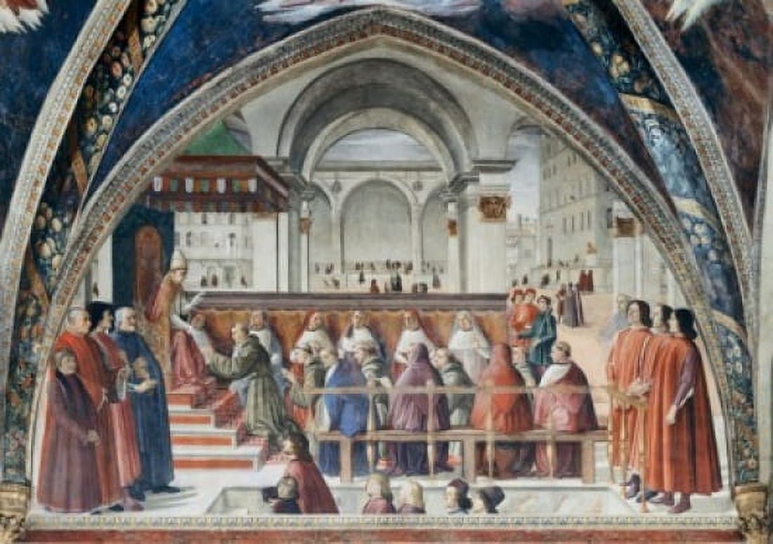 Confirmation of the Order of Saint Francis Domenico Ghirlandaio (1449-1494 Italian) Sassetti Chapel Santa Trinita Florence Italy Canvas Art - Domenico Ghirlandaio (18 x 24)