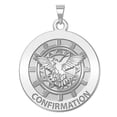 thumbnail image 1 of Confirmation Religious Medal - Holy Spirit  - 2/3 inch (Size of a Dime) Sterling Silver, 1 of 1