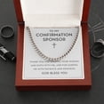 thumbnail image 1 of Confirmation Sponsor Appreciation Necklace, White Cuban Link Necklace, 1 of 4