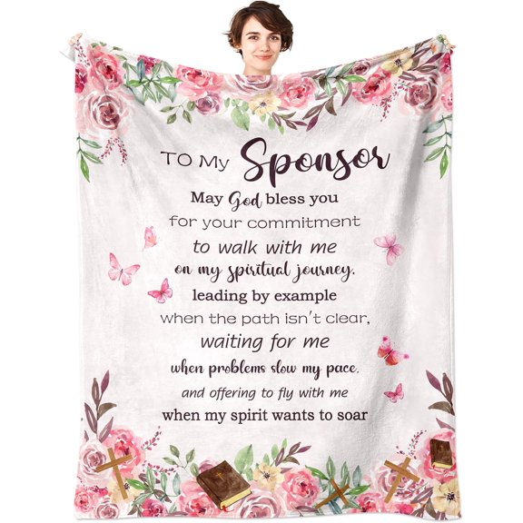 Confirmation Sponsor Gifts for Women, Gifts for Confirmation Sponsors, Confirmation Sponsor Thank You Gift, Confirmation Gifts for Sponsor, Birthday Gifts to My Sponsor Throw Blanket 60"X50"