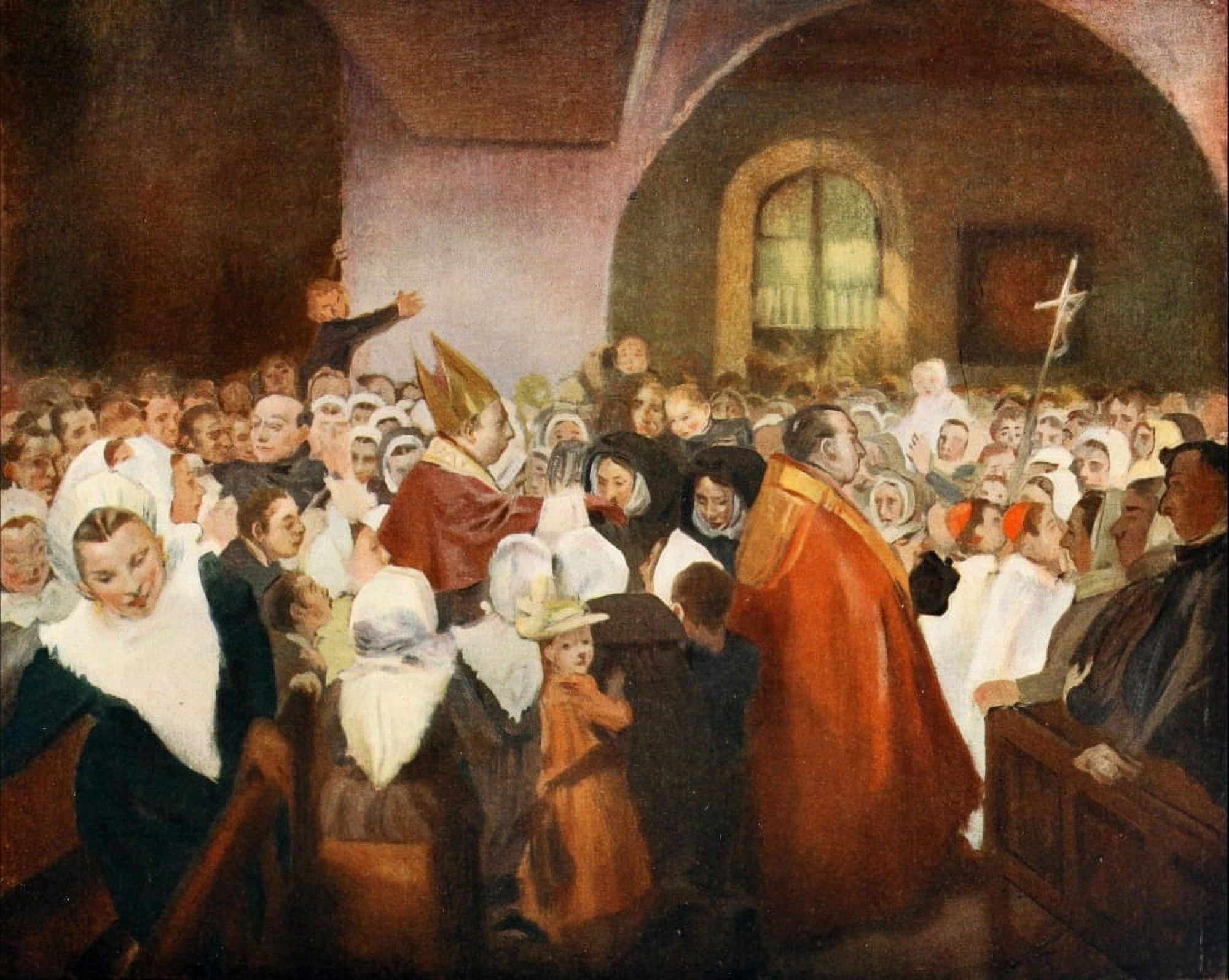 Confirmation dans LEglise de Berck Canvas Art - Albert Besnard (18 x 24)