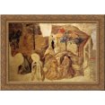 thumbnail image 1 of Confirmation of the Carmelite Rule 24x20 Gold Ornate Wood Framed Canvas Art by Filippo Lippi, 1 of 2