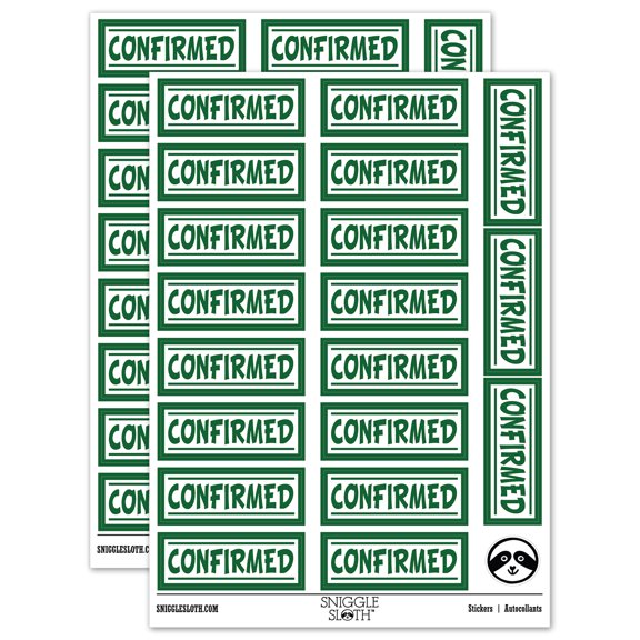 Confirmed Reversed Sticker Set - Dark Green - Matte Finish - 2.00" Large
