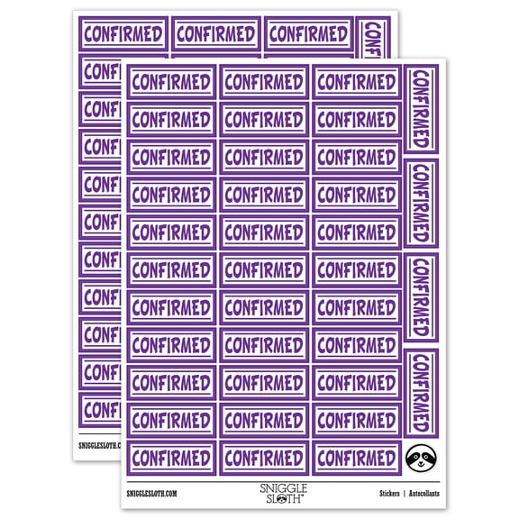Confirmed Reversed Sticker Set - Purple - Gloss Finish - 1.5" Small