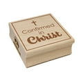 thumbnail image 1 of Confirmed in Christ Cross Confirmation Day Square Rubber Stamp Stamping Scrapbooking Crafting - Large 2.75in, 1 of 7