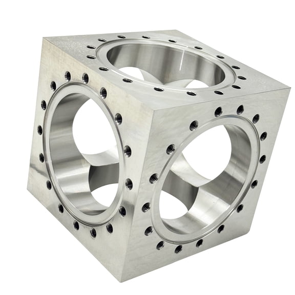 Conflat UHV 6-Way Cube Flange Ultra High Vacuum Chamber 304SS CF100