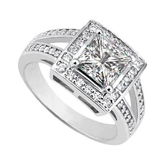 Conflict Free Diamond Engagement Ring in 14K White Gold