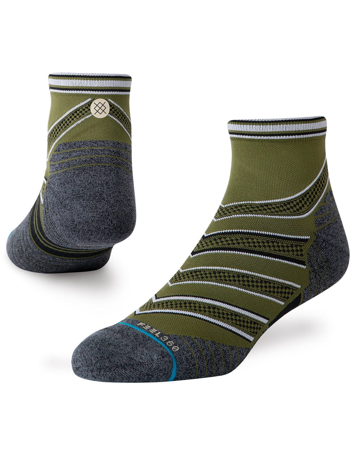 Conflicted Qtr Ankle Socks [Green]