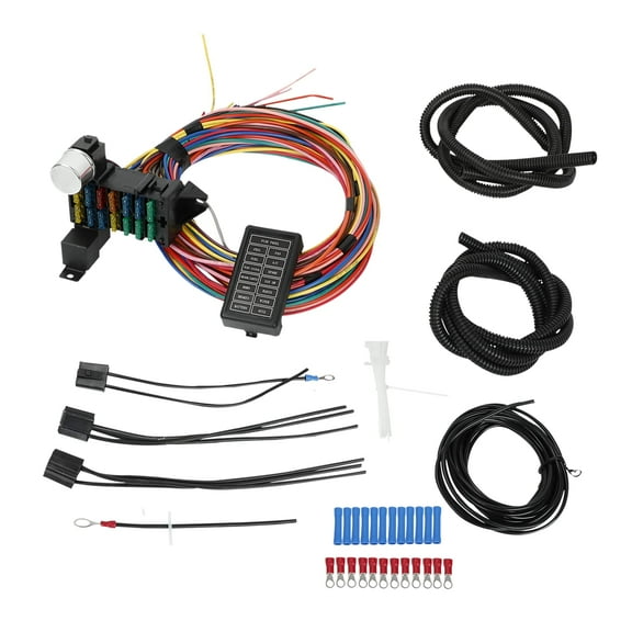 Confote 14 Fuse 12-14 Circuit Wiring Harness Racing GXL Copper Wire Street Rods Hot Rods Race Cars Universal