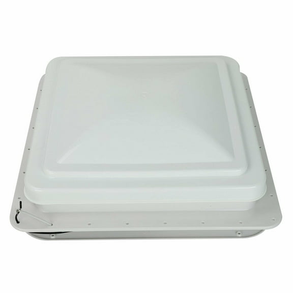 Confote 14" RV Roof Vent Fit for Camper Trailer Universal White Lid Roof Vent with 12V RV Vent Fan 6" Blades White lid Inner