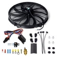 thumbnail image 1 of Confote 16 inch Electric Radiator Fan High 3000 + CFM Thermostat Wiring Switch Relay Kit Black, 1 of 7