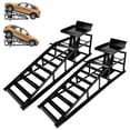 thumbnail image 1 of Confote 2 Packs Hydraulic Car Ramps Low Profile Car Lift Service Ramps Truck Trailer Garage,Automotive Hydraulic Lift Repair Frame 11000lbs 5 Tons 5T (Black), 1 of 7