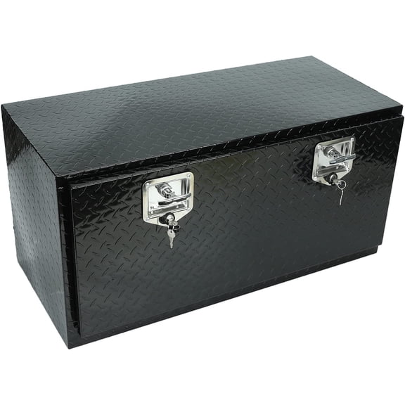 Confote 36"X18"X16" Heavy Duty Aluminum Diamond Plate Waterproof Underbody Tool Box Storage Trailer Tongue Box with Lock and Key