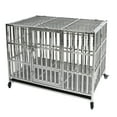 thumbnail image 1 of Confote 47"  Stainless Steel Dog Cage Heavy Duty Pet Kennel Foldable Dog Kennels Stackable Dog Crate Pet Playpen with Double Door for Large and X-Large Dogs, 1 of 6