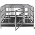 thumbnail image 1 of Confote 47 Inch Heavy Duty Dog Crates for Meduim Dogs, Puppy Dog Cage with Double Door and Removable Tray Pan, 1 of 9