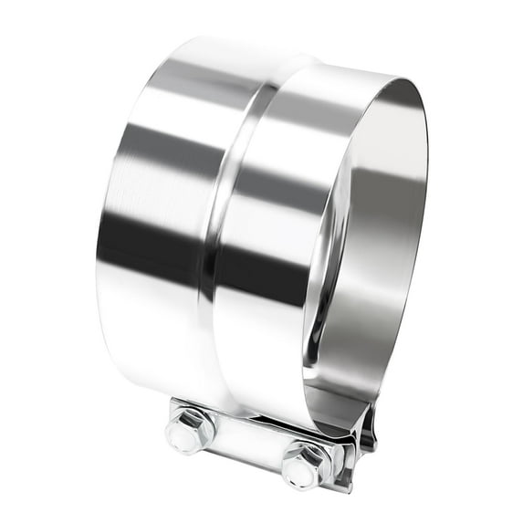 Confote 5" Stainless Steel T304 Lap Joint Exhaust Band Clamp Step Clamps Fit Catback Muffler