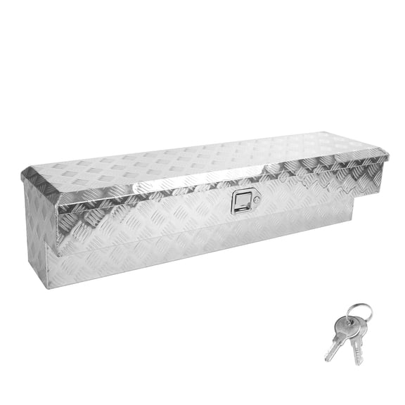 Confote 60 Inch Side Mount Tool Box with Paddle Latch Perfect for Pickup Trucks, Silver