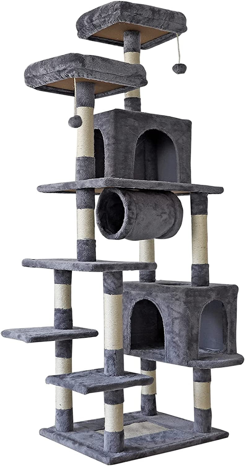Confote 70" MultiLevel Cat Tree XXL Tall Play House Climber Activity