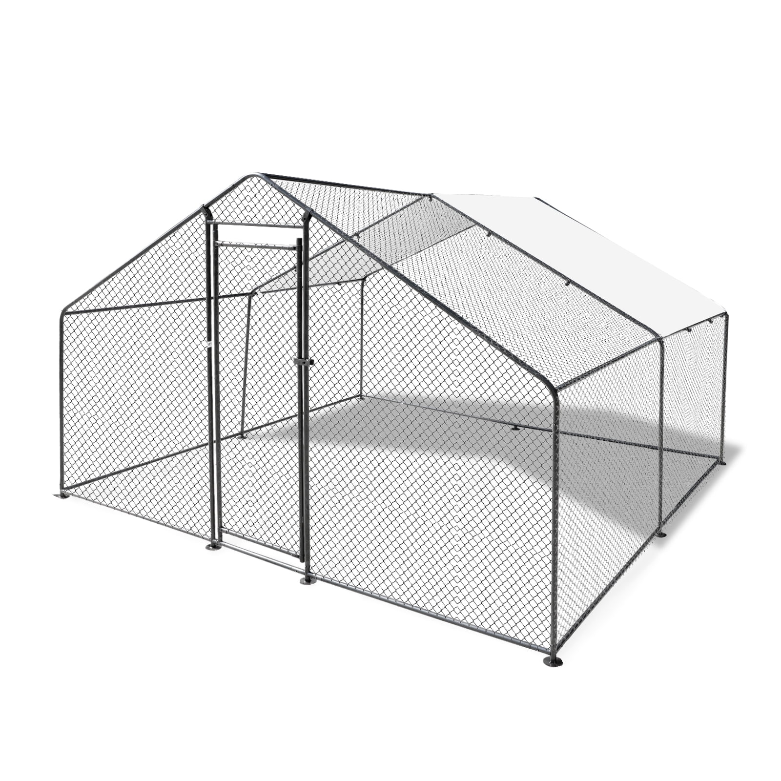 Confote Large Metal Chicken Coop, Walk-in Poultry Cage, Waterproof ...