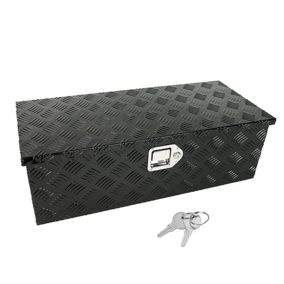 Confote Waterproof Heavy Duty Underbody Truck Tool Box with T-Handle Lock, Truck Bed Storage, Black Steel,30x18x18 inches