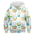 thumbnail image 1 of Confree Girl'S Hooded Sweatshirt Cartoon Print Long Sleeve Hoodies Sweatshirts Spring Autumn Everyday Wear Breathable Casual For Girls Pullover Tops Size 2-3 Years Blue, 1 of 4