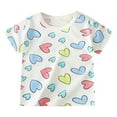 thumbnail image 1 of Confree Little Boys T-Shirt Cartoon Strawberry Prints Short Sleeved Round Neck Summer Dailywear Fashion Soft Breathable Toddler Boys Tees Size 12-18 Months White, 1 of 4