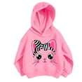 thumbnail image 1 of Confree Sweatshirts For Girls Spring Autumn Graphic Print Long Sleeve Hoodie Dailywear Breathable Casual Infant Pullover Top Size 18-24 Months Pink, 1 of 3