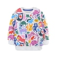 thumbnail image 1 of Confree Sweatshirts For Girls Graphic Print Long Sleeve Pullover Tops Spring Autumn Everyday Wear Fashion Comfortable Girls Sweatshirt Size 3-4 Years Gray, 1 of 6