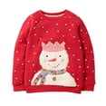 thumbnail image 1 of Confree Sweatshirts For Girls Graphic Print Long Sleeve Sweatshirt Spring Autumn Everyday Wear Soft Casual Toddler Girls Pullover Top Size 3-4 Years Red, 1 of 3