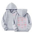 thumbnail image 1 of Confree Sweatshirts For Girls Spring Autumn Graphic Print Long Sleeve Hoodies Everyday Wear Casual Comfortable Big Girls Pullover Top Size 9-10 Years Gray, 1 of 6