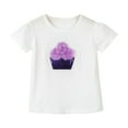 thumbnail image 1 of Confree Toddler Girls Summer Tshirts Graphic Print Short Sleeved Crew Neck Tee Shirts Vacation Soft Casual Shirts For Girls Size 2-3 Years Purple, 1 of 9