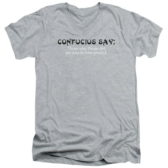 - Confucius - Slim Fit V Neck Shirt - Small