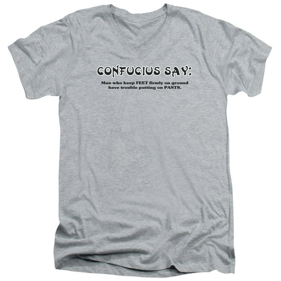- Confucius - Slim Fit V Neck Shirt - XX-Large