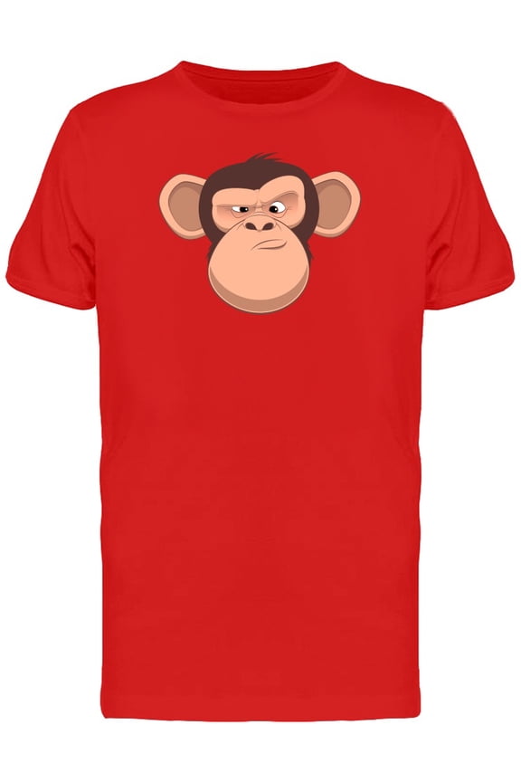 Confused Chimpanzee Cartoon T-Shirt Men -Image by Shutterstock, Male Medium