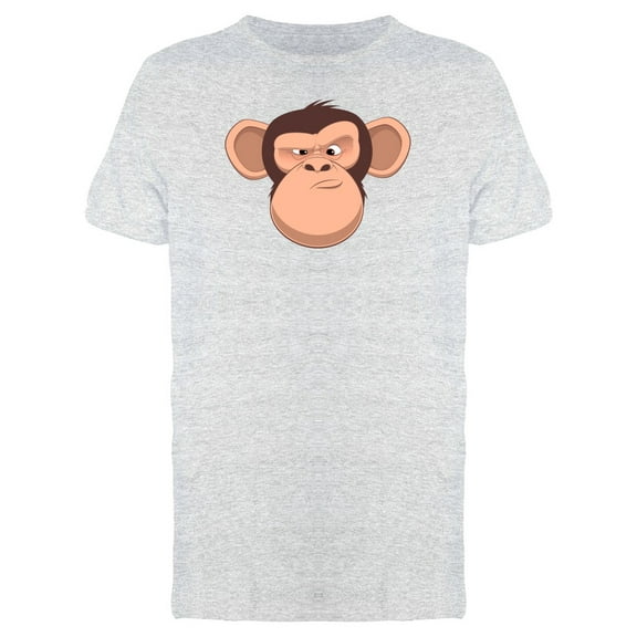 Confused Chimpanzee Cartoon T-Shirt Men -Image by Shutterstock, Male x-Large