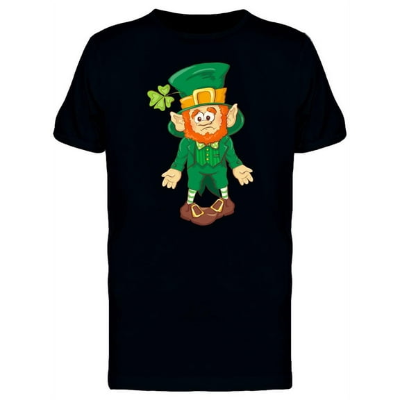 Confused Leprechaun Doodle T-Shirt Men -Image by Shutterstock, Male Medium