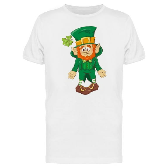 Confused Leprechaun Doodle T-Shirt Men -Image by Shutterstock, Male Small