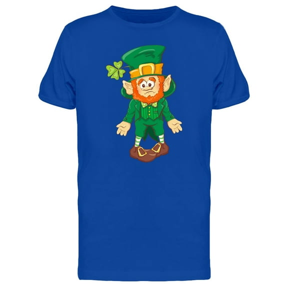 Confused Leprechaun Doodle T-Shirt Men -Image by Shutterstock, Male Small