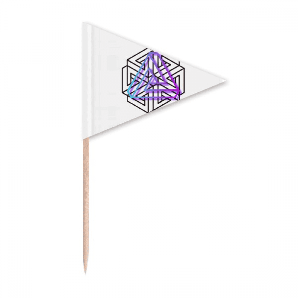 Confused Line Infinite Art Deco Fashion Toothpick Triangle Cupcake ...