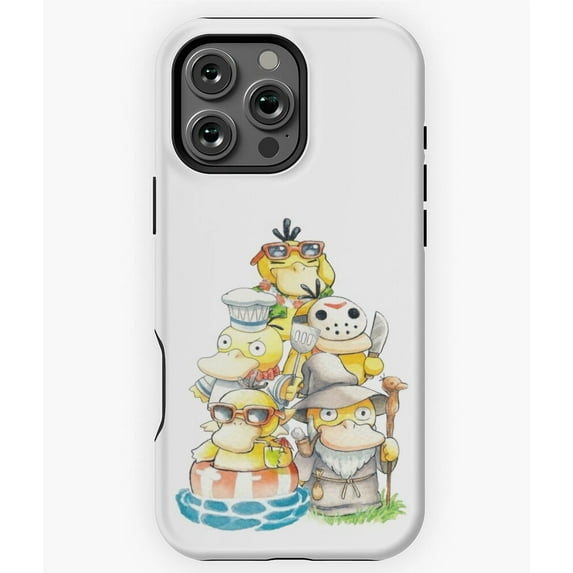 Confused Psyducks Pokemon Art M0429 Phone Case for iPhone 17 16 15 14 13 12 11 Pro Max